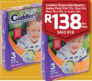 Cuddlers Disposable Nappies Jumbo Pack Per Pack