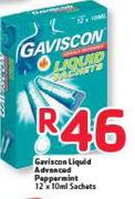  Gaviscon Liquid Advanced Peppermint-12X10ml Sachets