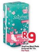 Stayfree Maxi Pads Assorted-8's/10's Pack