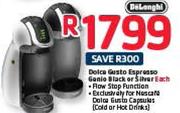 Delonghi Dolca Gusto Espresso Genio Black Or Silver-Each