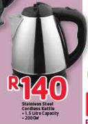 Counter Point 1.5Ltr Stainless Steel Cordless Kettle-2000W Each