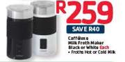 Cappuccino Milk Froth Maker Black Or White-Each guzzle