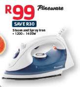 Pineware Steam And Spray Iron-1200-1400W