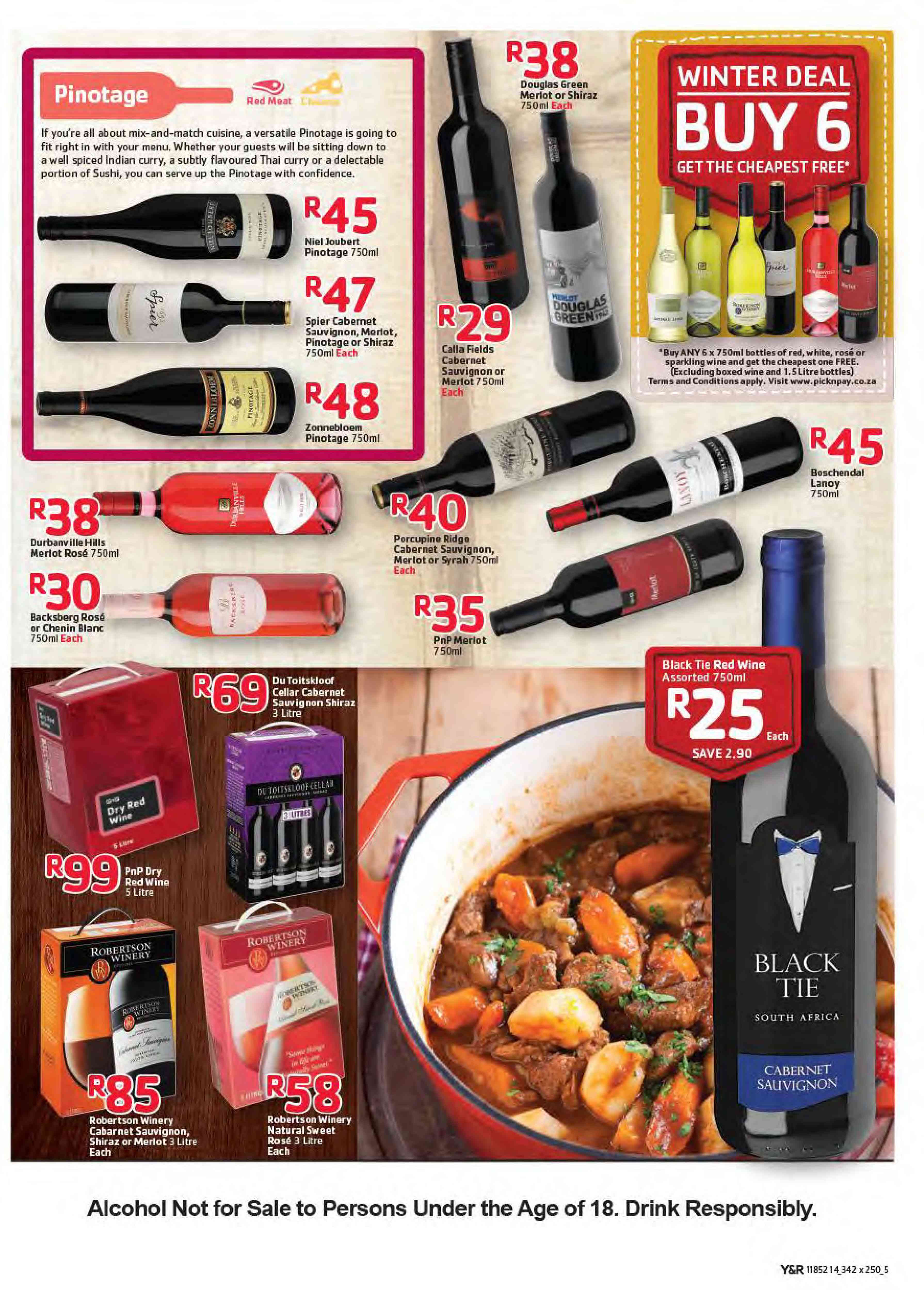 Special Pnp Dry Red Wine5Ltr — www.guzzle.co.za