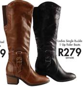 Ladies Single Buckle 1 Up Rider Boots