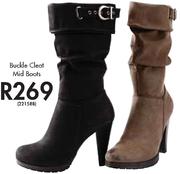 Buckle Cleat Mid Boots