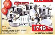 Muller Shoupt 18 Piece Stainless Steel Pot Set