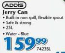 Addis Jerry Can Water-Blue 7423BL-25L
