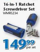 16-In-1 Ratchet Screwdriver Set WMRS234-Per Set