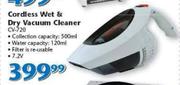 Cordless Wet & Dry Vacuum Cleaner CV-720