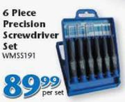 6 Piece Precision Screwdriver Set WMSS191-Per Set