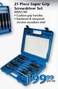 21 Piece Super Grip Screwdriver Set WMSS180-Per Set