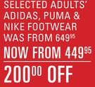 Adults Adidas, Puma & Nike Footwear