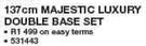 137cm Majestic Luxury Double Base Set