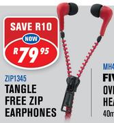 Tangle Free Zip Earphones ZIP1345
