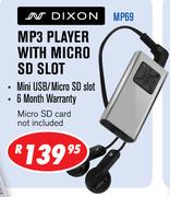 Dixon MP3 Player With Micro SD Slot MP69