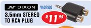Dixon 3.5mm Stereo To RCA Plug VAD7903