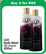 Lux Body Wash (All Variants)- 2 x 400ml