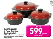 Cordon Bleu 6-Piece Cast Iron Cookware Set