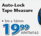 Auto-Lock Tape Measure 3mx16mm WMTM163