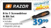Razor 8-In-1 Screwdriver & Bit Set RAZ65065