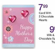 Card With 2 Chocolate Hearts