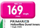 Primaries Single Hollowfibre Duvet Inners-Each