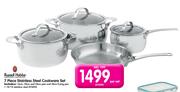  Russell Hobbs 7 Piece Stainless Steel Cookware Set