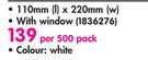 Aro White Envelopes 110mm x 220mm With Window- Per 500 Pack 