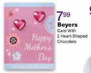 Beyers Card With 2 Heart-Shaped Chocolate