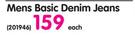Legend Mens Basic Denim Jeans-Each