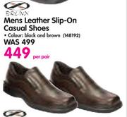 Brunx Mens Leather Slip-On Casual Shoes-Per Pair
