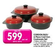 Cordon Bleu 6-Piece Cast Iron Cookware Set