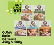  Ouma Rusks (All Variants)-5 x 450g/500g