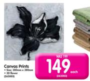 Canvas Prints 3D Flower Size-380mm x 380mm Each