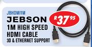Jebson 1M High Speed HDMI Cable 3D & Ethernet Support
