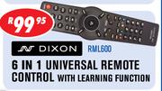 Dixon 6 In 1 Universal Remote Control With Learning Function