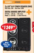 Dixon 2 X 6.5" Hi-Fi Tower Speakers(Pair)ST03USB+Digital Karaoke Amplifier