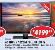 Dixon 40 Inch/102cm Full HD LED TV- STY2040