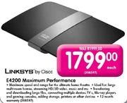 Linksys By Cisco Maximum Performance-E4200