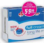Clover Long Life Milk-6 x 1 Ltr per pack
