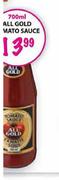 All Gold Tomato Sauce-700ml