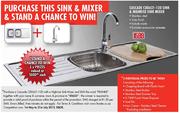 Cascade CDx621-120 Sink & Highrise Sink Mixer