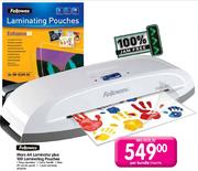 Fellowes Mars A4 Laminator Plus 100 Laminating Pouches-Per Bundle