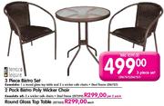 Terrace Leisure Round Glass Top Table-Each