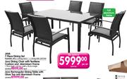 Java Dining Chair with Textilene Cushion and Aluminium Frame-Each