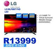LG 55" FHD LED TV 55LF650T