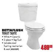 Bettaflush Toilet Suite White-2 Piece