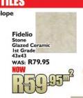 Fidelio Stone Glazed Ceramic 1st Grade 43x43-Per Sqm