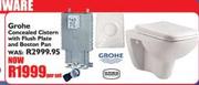 Grohe Concealed Cistern With Flush Plate & Boston Pan-Per Set
